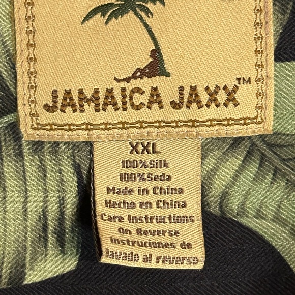 Jamaica Jaxx Silk Button Down Short Sleeve Hawaiian Shirt Floral XXL - Picture 3 of 6